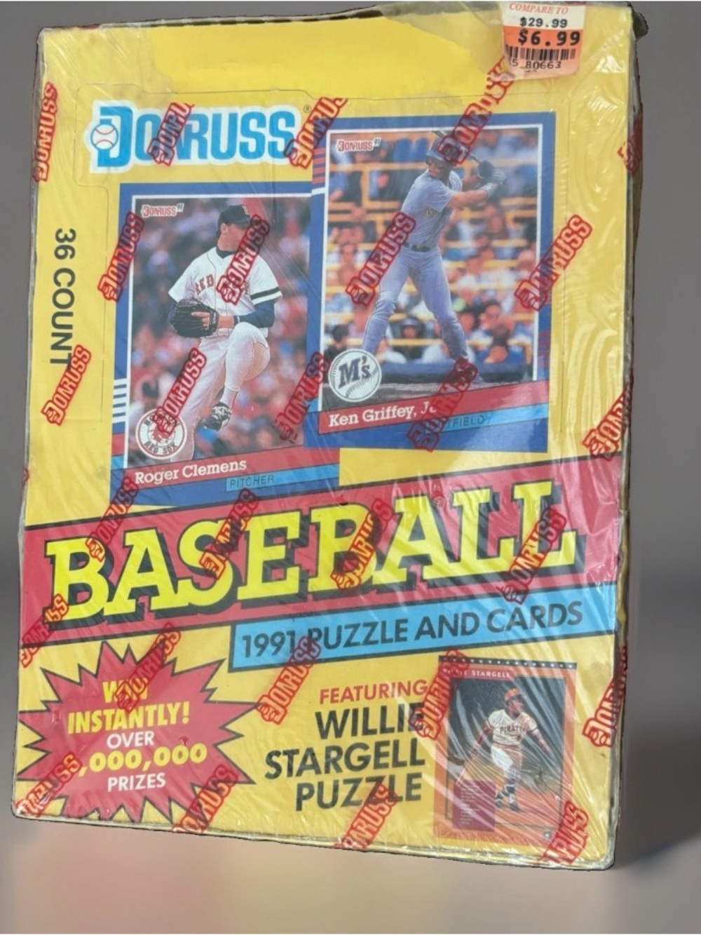 1991 Donruss  Baseball Factory The Box Is Sealed Ex Where Plastic Come Apart 36